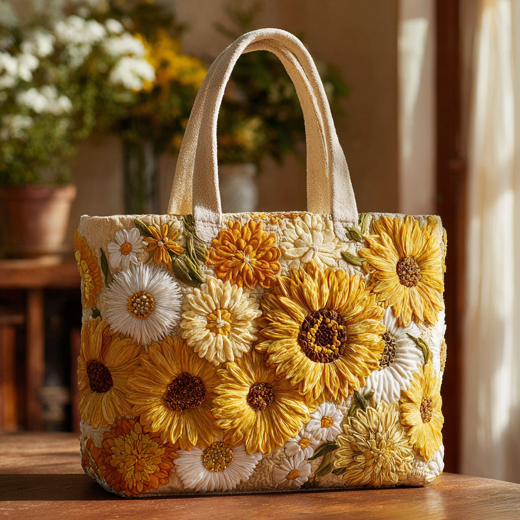 Bolsa Tote Acolchada Jardín Soleado