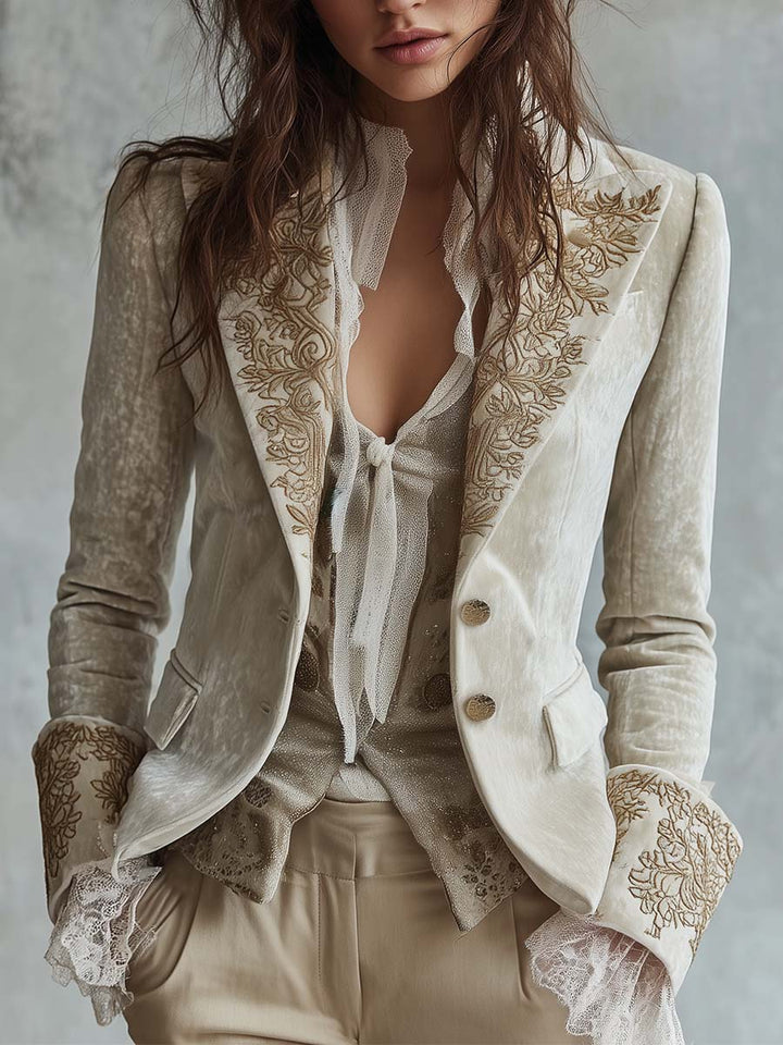 Ramona - Tailored Embroidered Blazer