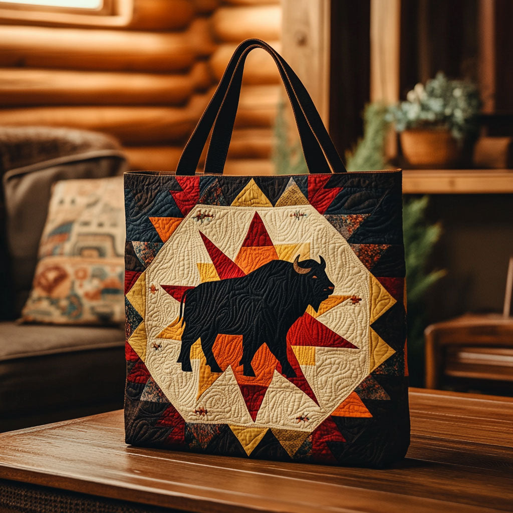 Bolsa Tote Acolchada de Bisonte Sagrado