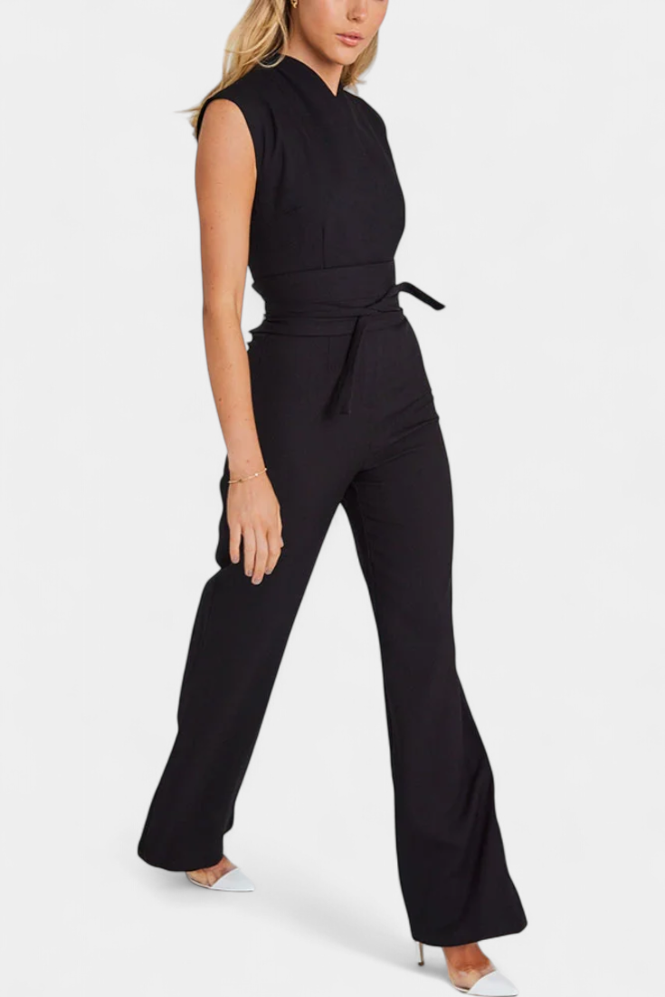 Audrina - Sleeveless Flared Jumpsuit