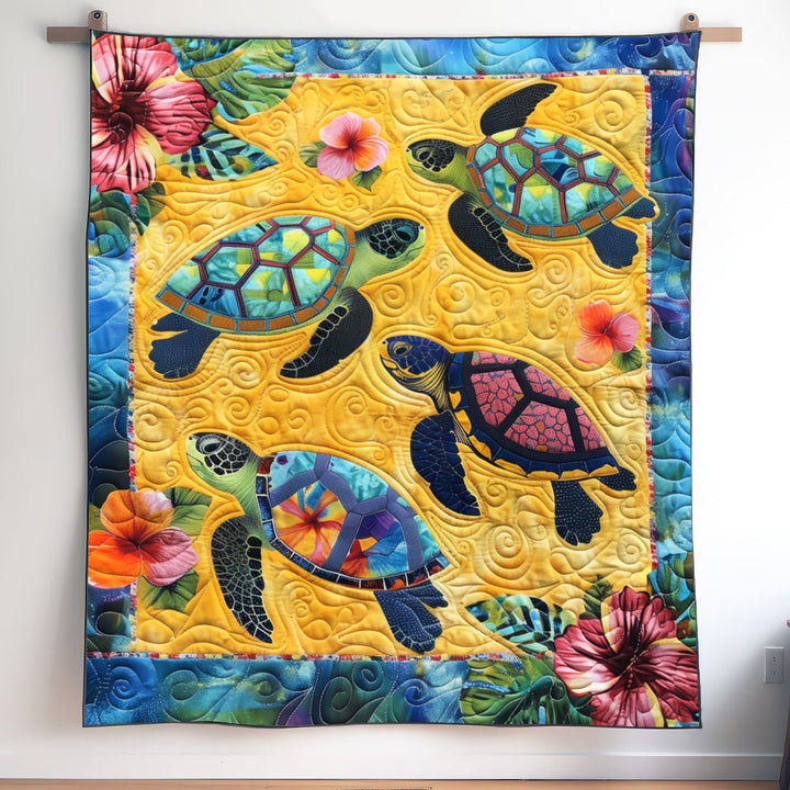 Aquatic Adventure Art Quilt Wall Hanging