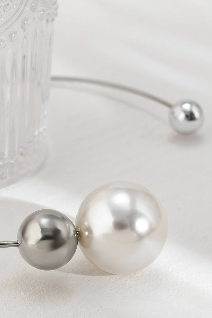 Birgit - Metallic Pearl Necklace