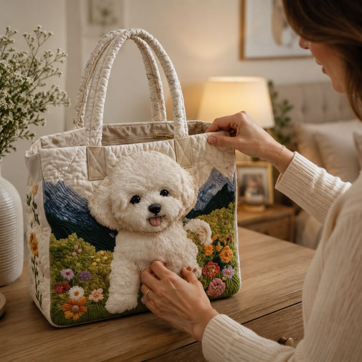Bolsa Tote Acolchada - Perro Encantado