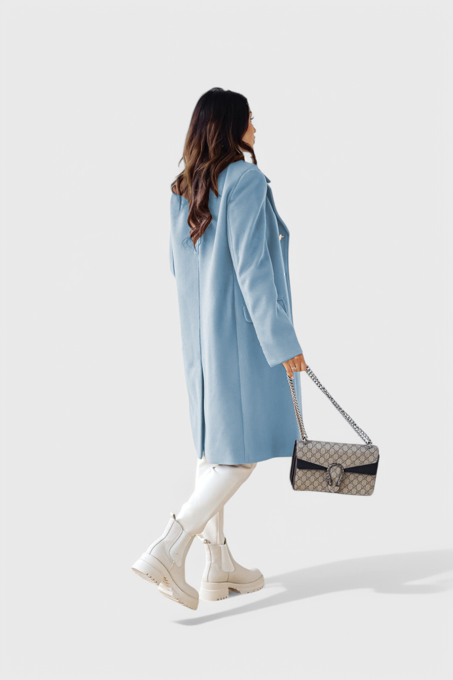 Ava - Classic Double-Breasted Wool-Blend Coat