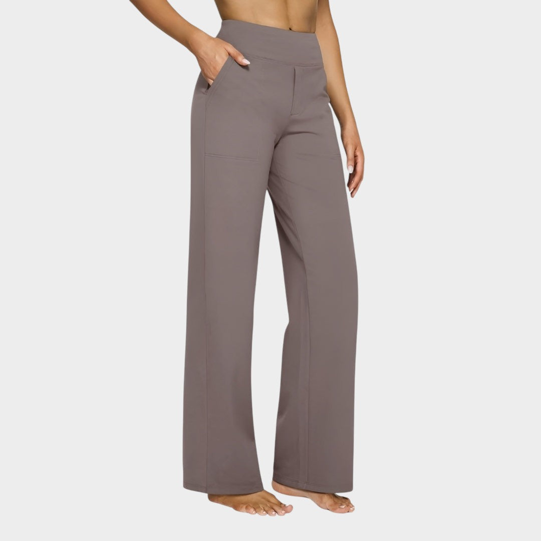 Camryn - Stretch Knit Wide-Leg Pants