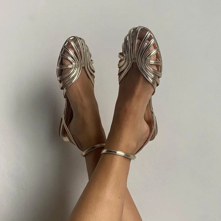 Leopoldine - Heeled Sandals with Jewel Detail