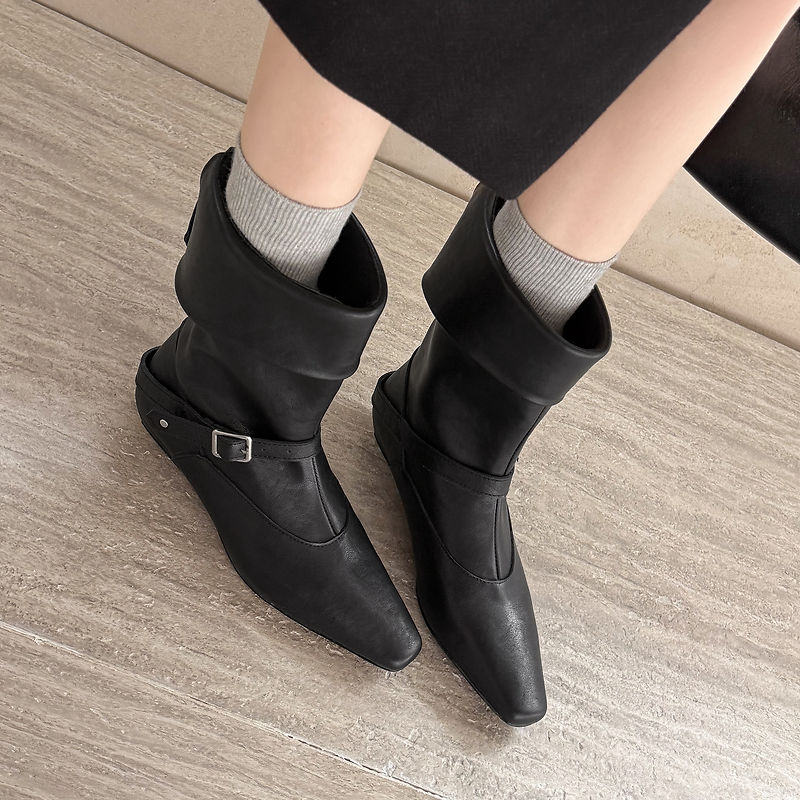 Gwendolyn - Genuine Suede Wedge Ankle Boots