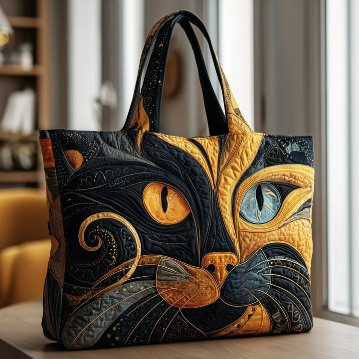 Bolsa Tote Acolchada - Gato Místico