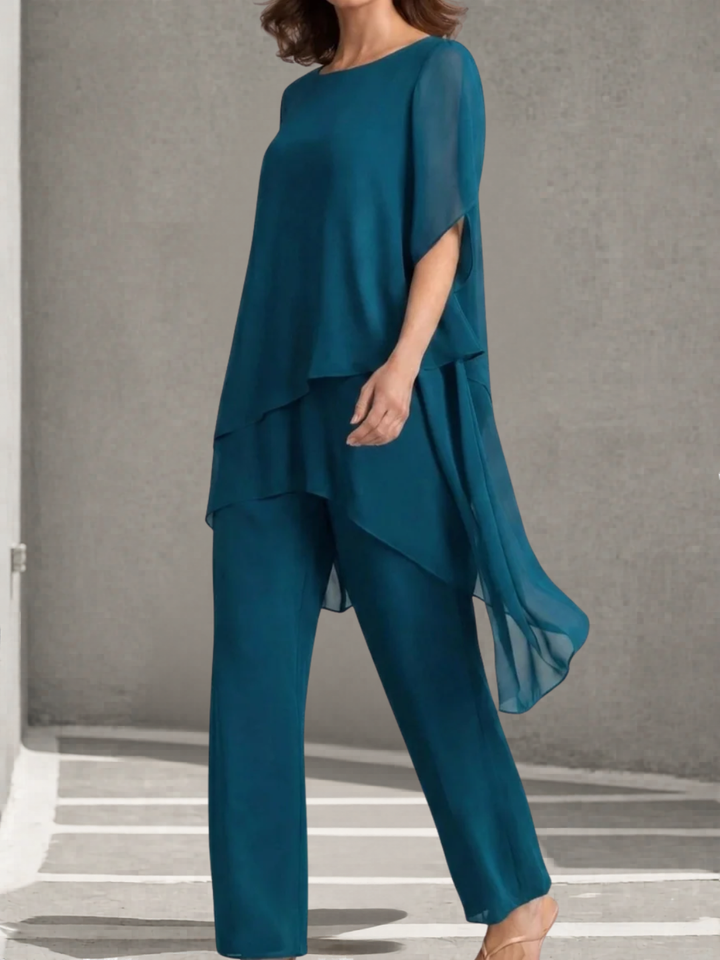 Audrey - Gauze Top and Palazzo Pants Set