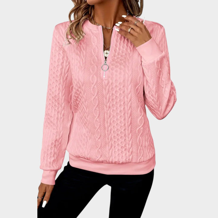 Aurelie - Soft Zip-Up Cardigan