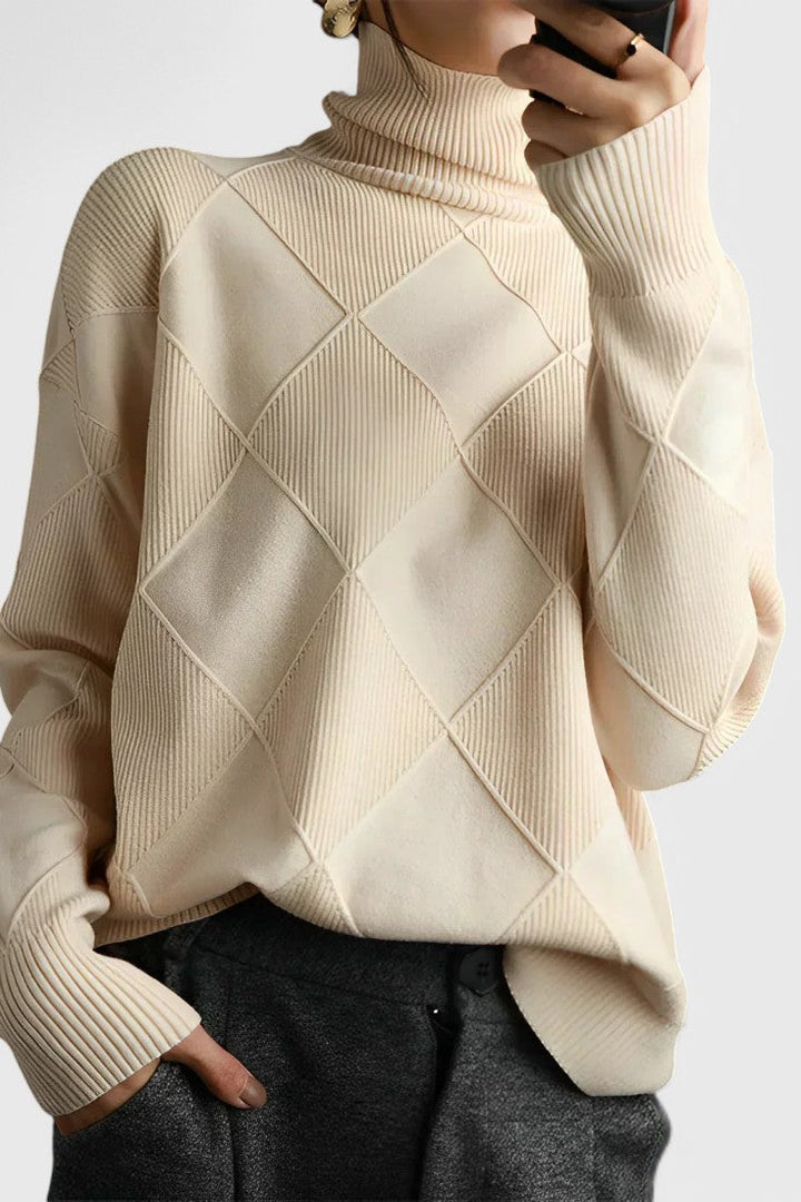 Stephanie - High-Neck Cashmere Cardigan
