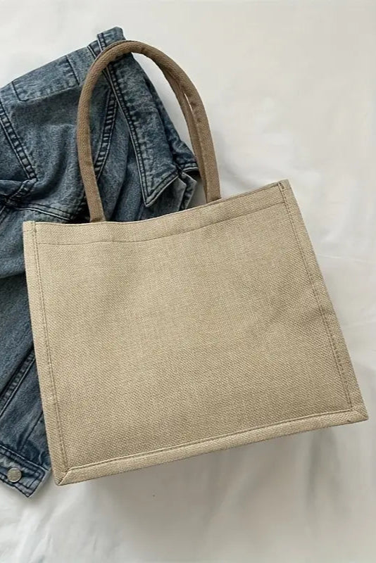 Eulalia - Floral Burlap Tote Bag