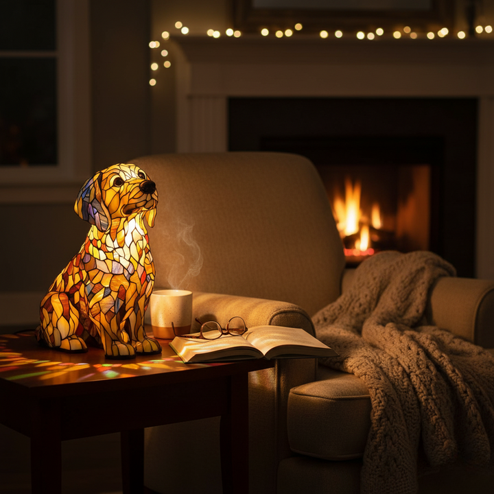 Golden Retriever Retro Lamp