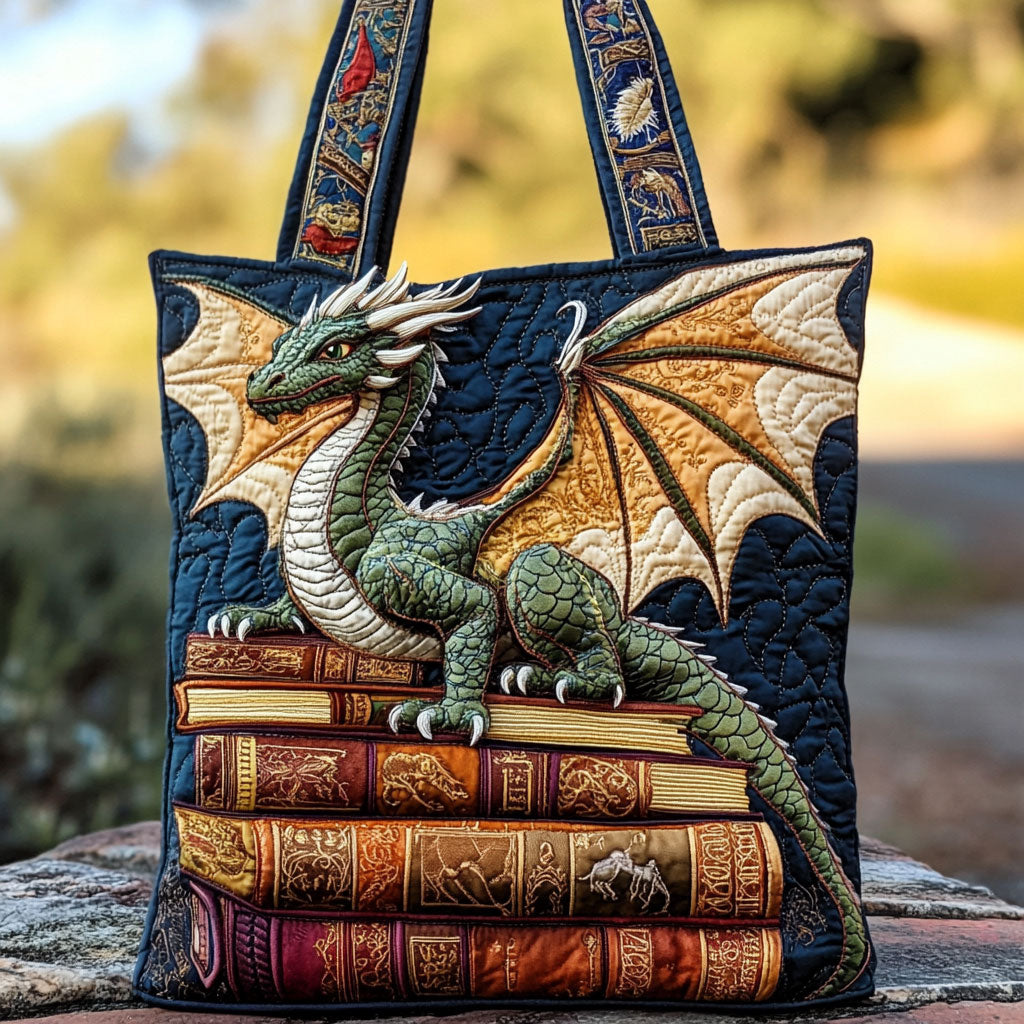 Bolsa Tote Acolchada Dragon Scroll