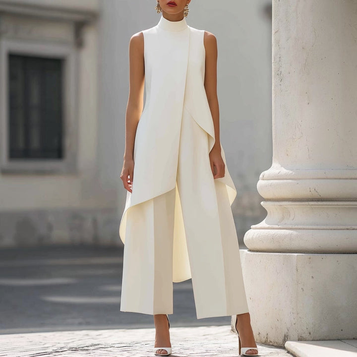 Nevaeh - Asymmetric Ruffle Midi Dress