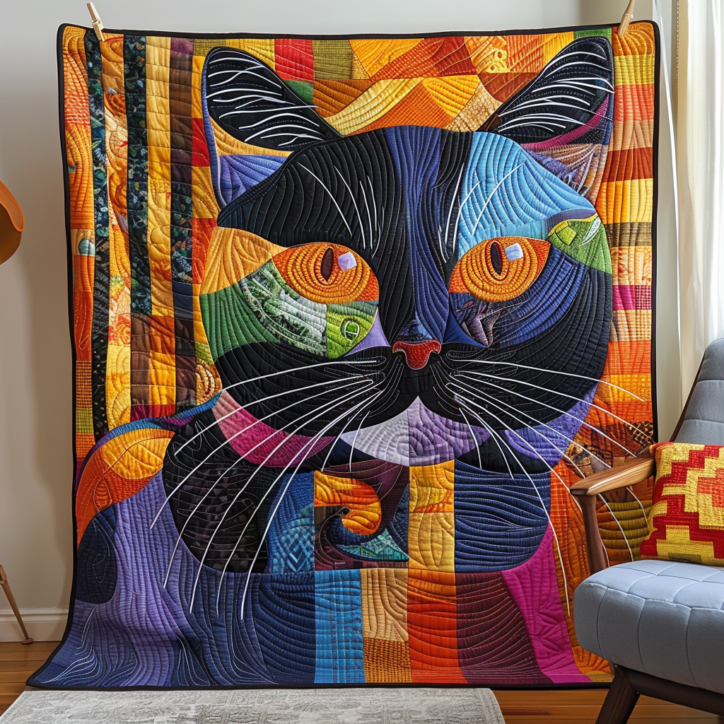 Purr Confetti Quilted Blanket