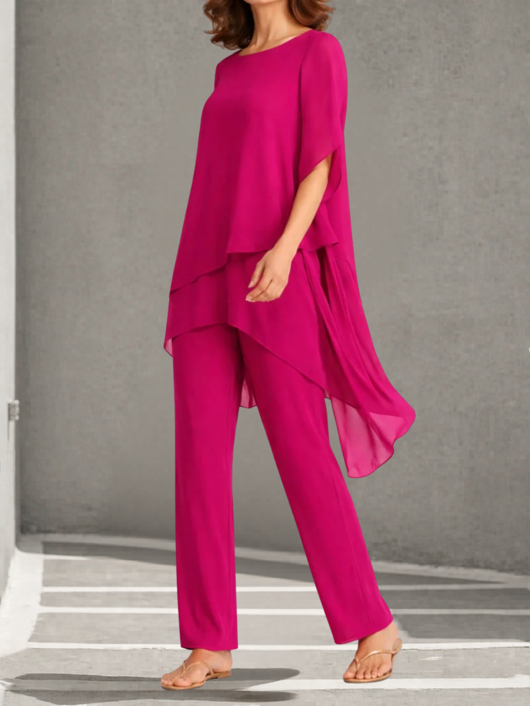 Audrey - Gauze Top and Palazzo Pants Set