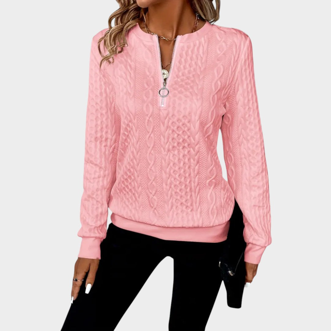 Aurelie - Soft Zip-Up Cardigan