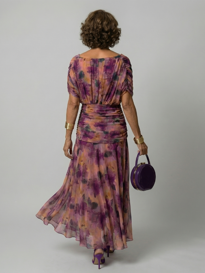 Cheryl - Off-Shoulder Ruched Midi Dress