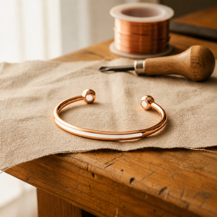 White Vein Copper Bracelet