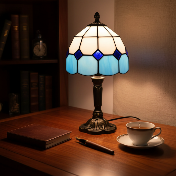 Elegant Coloured Glass Lamp