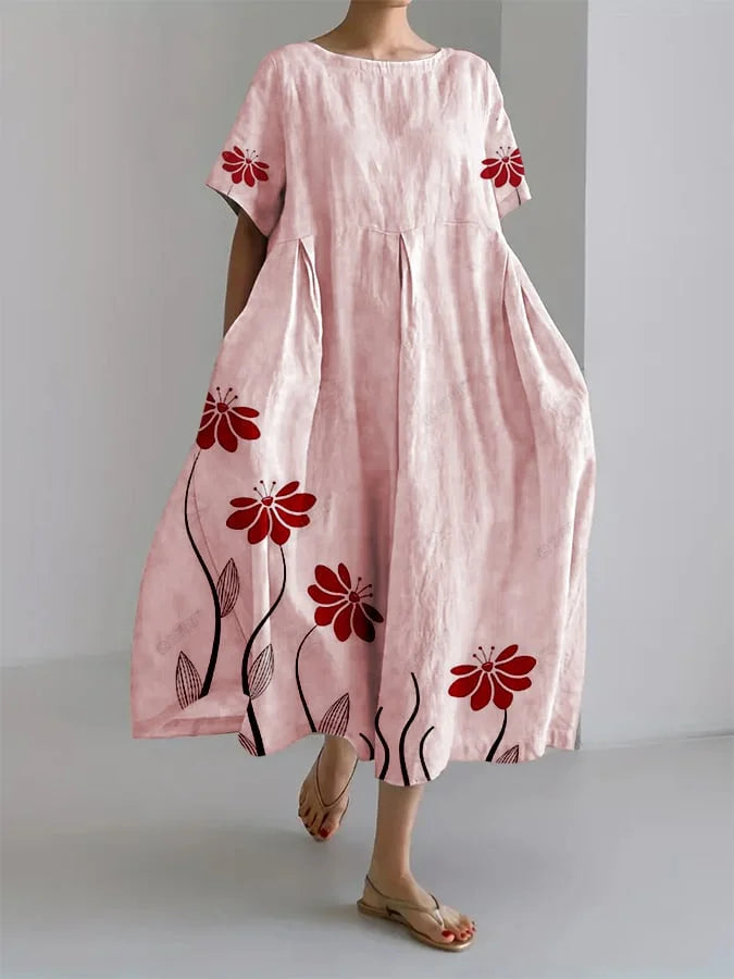 Andrea - Floral Relaxed Midi Dress
