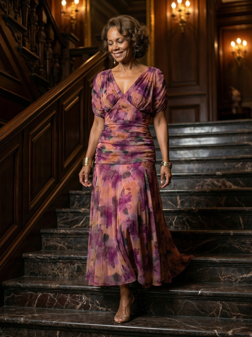 Cheryl - Off-Shoulder Ruched Midi Dress