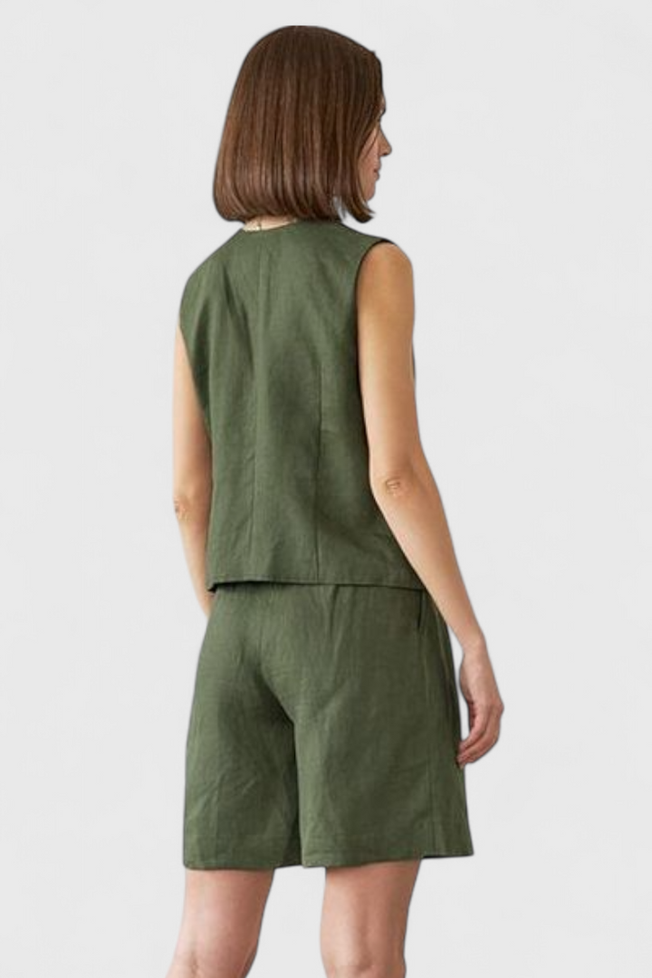 Raquel - Safari Summer Shirt and Shorts Matching Set
