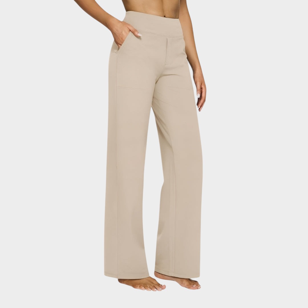 Camryn - Stretch Knit Wide-Leg Pants