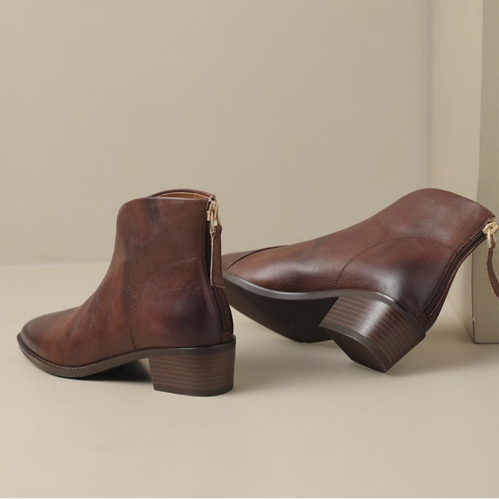 Daphne - Elegant Low-Heel Ankle Boots