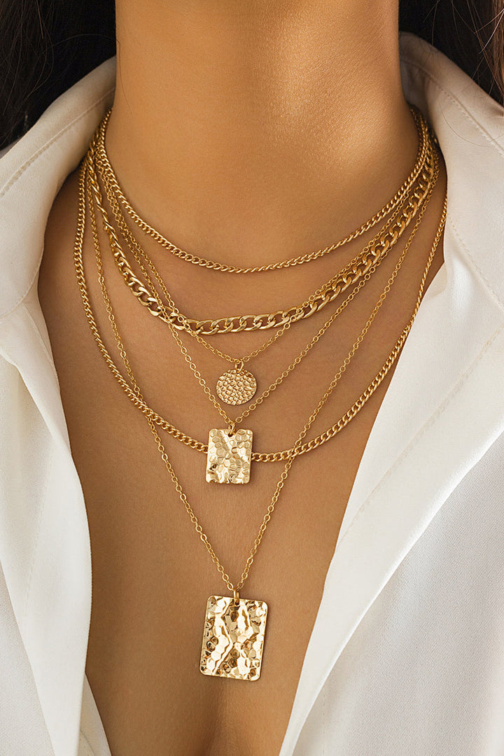Ashton - Geometric Pendant Chain Necklace