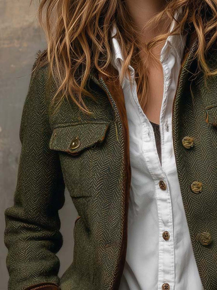 Laurel - Heritage Herringbone Trench Coat