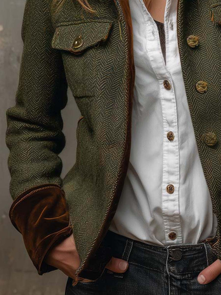 Laurel - Heritage Herringbone Trench Coat