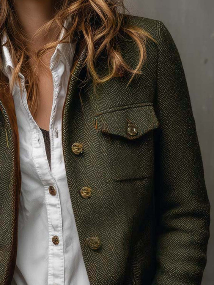Laurel - Heritage Herringbone Trench Coat