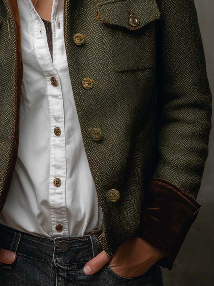 Laurel - Heritage Herringbone Trench Coat