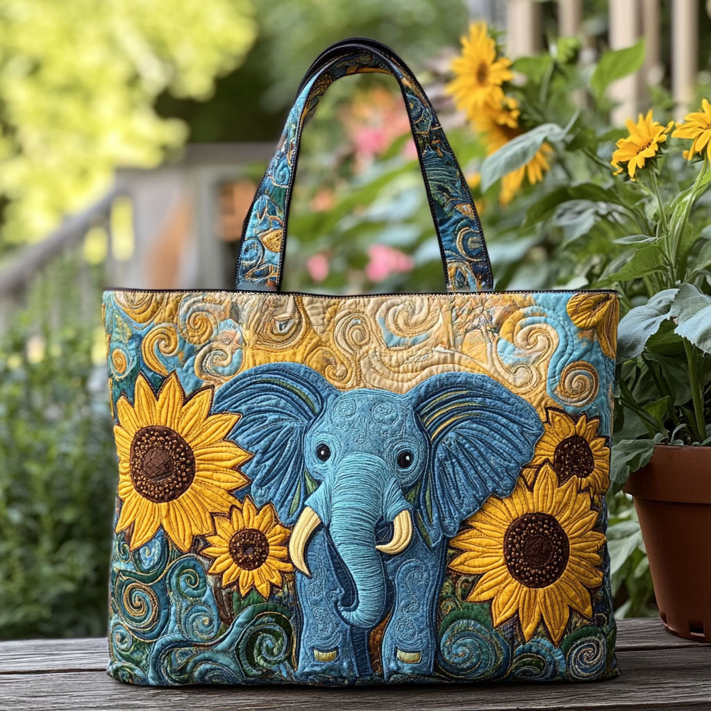 Bolsa Tote Acolchada Elefante Salvaje