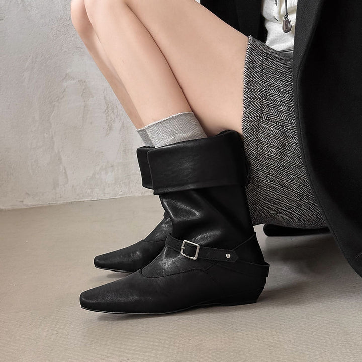 Gwendolyn - Genuine Suede Wedge Ankle Boots