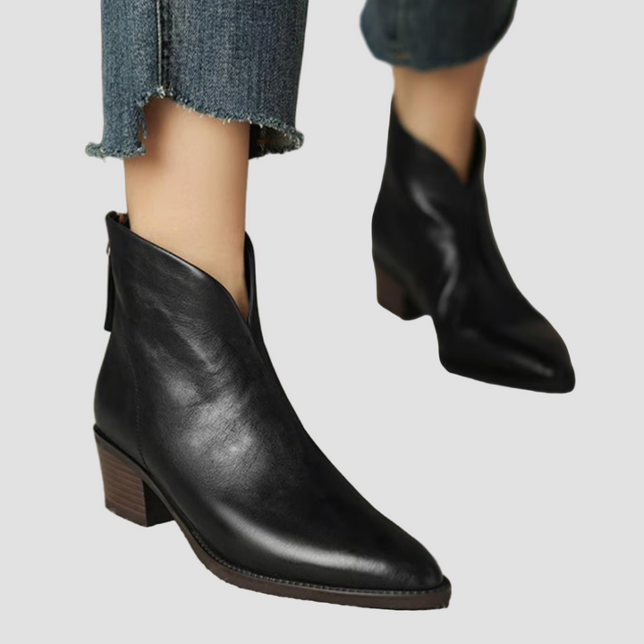 Daphne - Elegant Low-Heel Ankle Boots