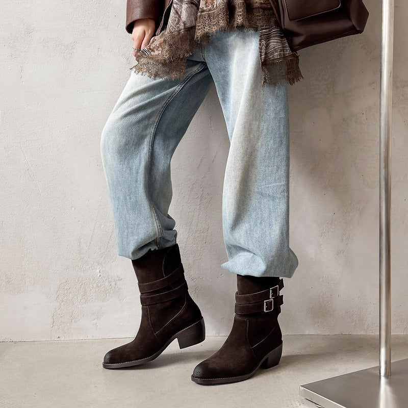 Annabel - Genuine Leather Western Boots