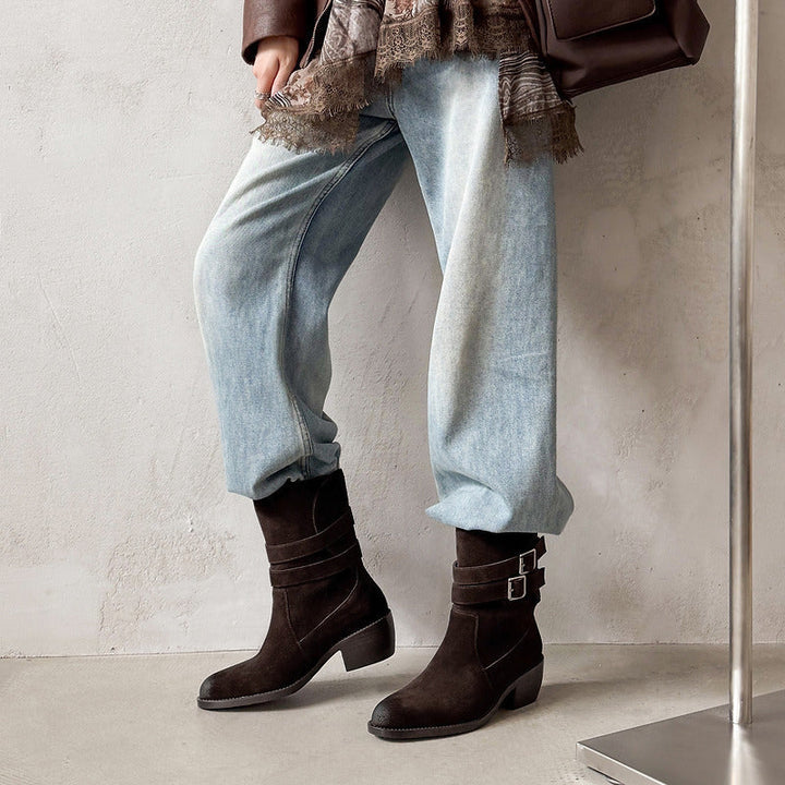 Annabel - Genuine Leather Western Boots