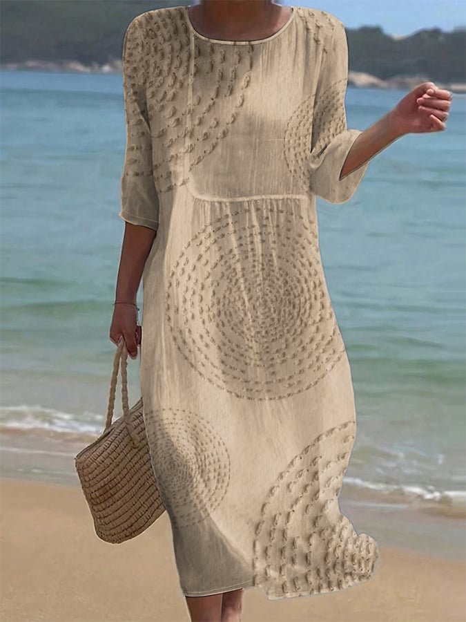 Ansley - Light Blue Embroidered Flowing Dress