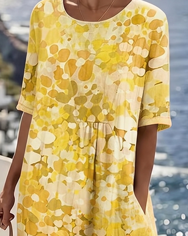 April - Floral Midi A-Line Dress