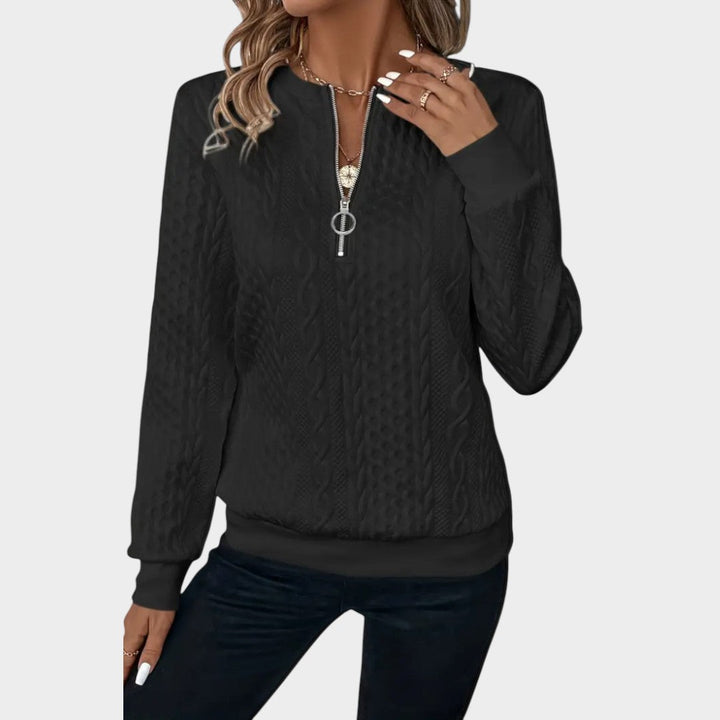 Aurelie - Soft Zip-Up Cardigan