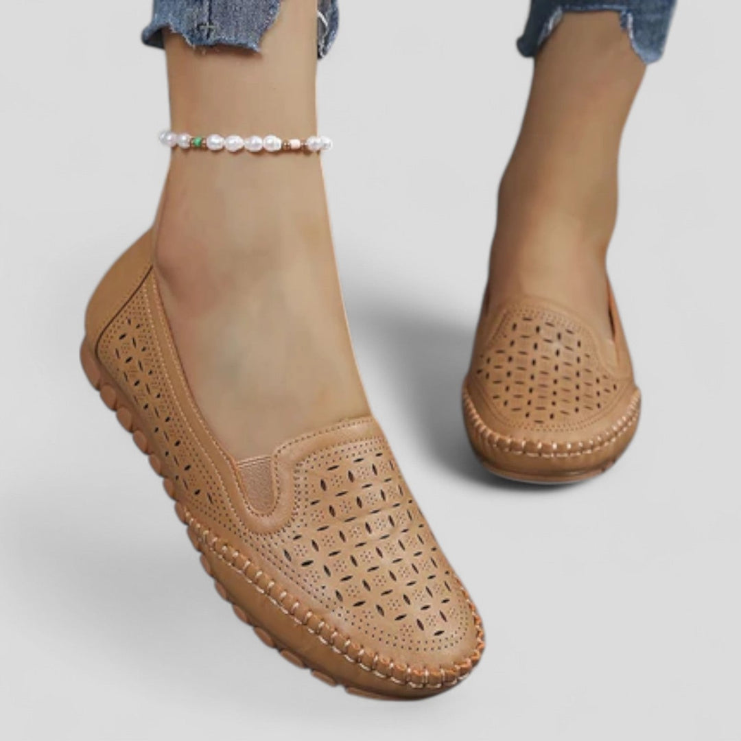 Summer - Geometric Perforated Loafers