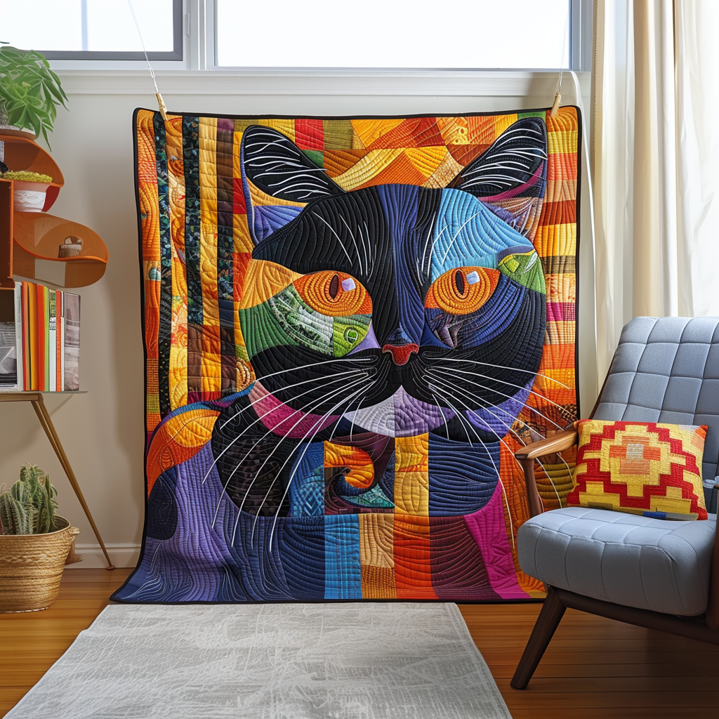 Purr Confetti Quilted Blanket