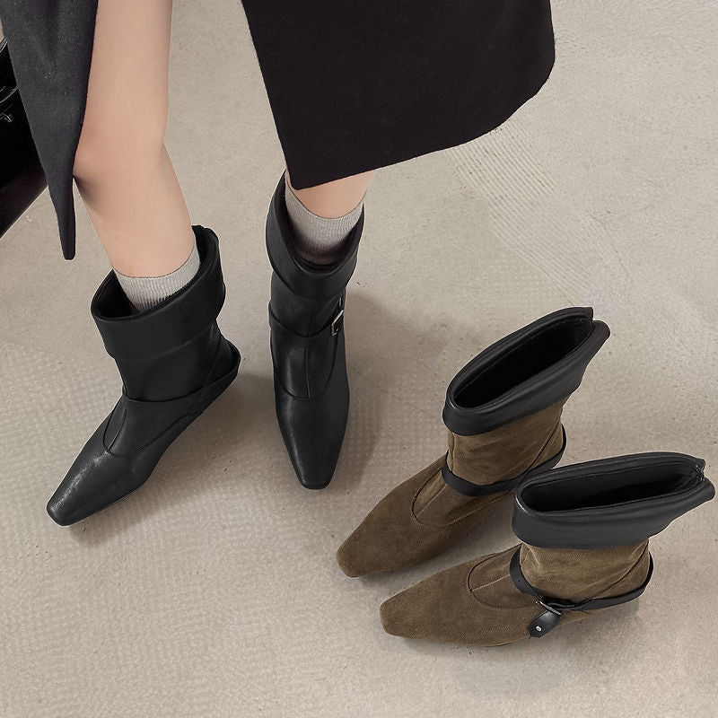 Gwendolyn - Genuine Suede Wedge Ankle Boots