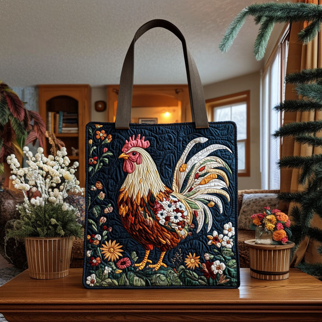 Bolsa Tote Floral Acolchada