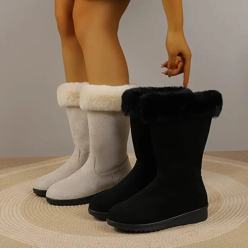 Brooke - Warm Tall Leather Boots for Everyday Comfort
