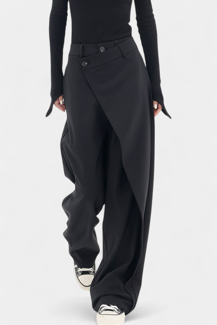 Saige - Wrap-Waist Straight Pants