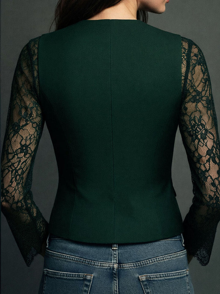 Zelda - Elegant Blazer with Lace Sleeves